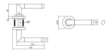 ProGriff TD-Nicol auf Rosette–Chrom/Nickel matt